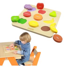 Drewniany Sorter Kształtów Masterkidz Kolorowe Owoce