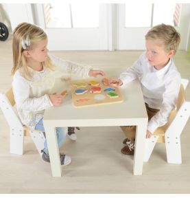 Drewniany Sorter Kształtów Masterkidz Kolorowe Zwierzątka