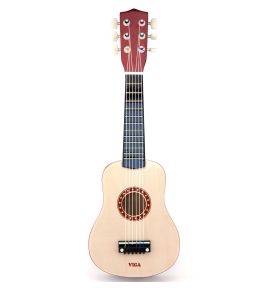 Viga Drewniana gitara dla dzieci Naturalna 21 cali 6 strun