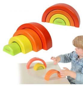 MASTERKIDZ Drewniane Puzzle Układanka Tęcza