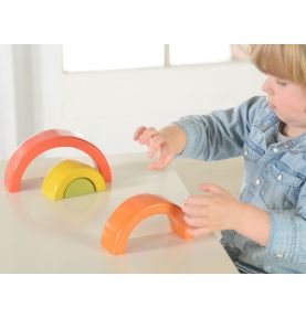 MASTERKIDZ Drewniane Puzzle Układanka Tęcza