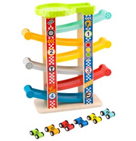 TOOKY TOY Kolorowa  Zjeżdżalnia Tor Dla Samochodów