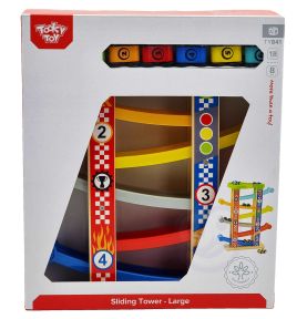 TOOKY TOY Kolorowa  Zjeżdżalnia Tor Dla Samochodów