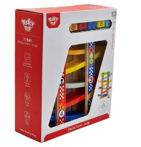 TOOKY TOY Kolorowa  Zjeżdżalnia Tor Dla Samochodów