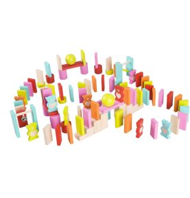 CLASSIC WORLD Drewniane Domino dla Dzieci Misie 105 el.