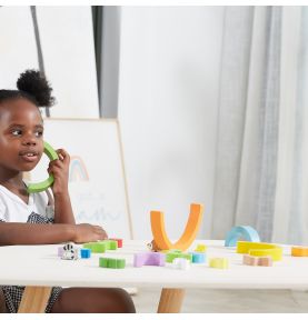 VIGA Drewniana Tęcza Układanka Klocki Kreatywne Montessori
