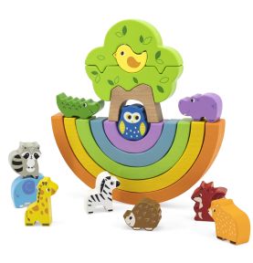 VIGA Drewniana Tęcza Układanka Klocki Kreatywne Montessori