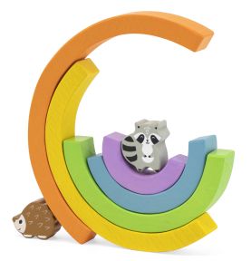 VIGA Drewniana Tęcza Układanka Klocki Kreatywne Montessori