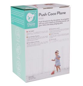 Drewniany Pchacz Samolot Miś Coco Classic World