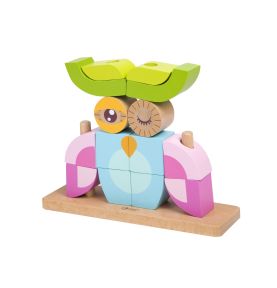 Kreatywne Drewniane Klocki Przestrzenne 3d Classic World Sowa