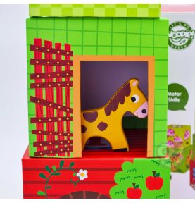 WOOPIE GREEN Układanka Kostki Farma w Pudełkach + Figurki 10 el.