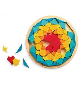 CLASSIC WORLD Układanka Montessori Mozaika Tangram Wzory Kształty i Kolory