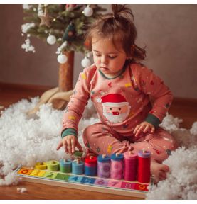 WOOPIE GREEN Układanka Nauka Liczenia i Kolorów Montessori 56 el.