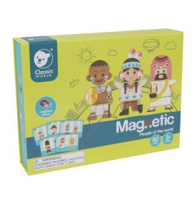 CLASSIC WORLD Układanka Tablica Magnetyczna Ludzie z Całego Świata 60 el.