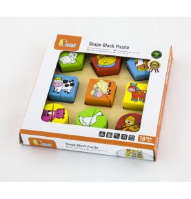 Puzzle Edukacyjne Drewniane Viga Zwierzęta