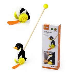 Viga Toys Drewniany Pchacz Pingwin
