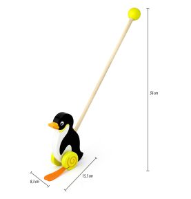 Viga Toys Drewniany Pchacz Pingwin