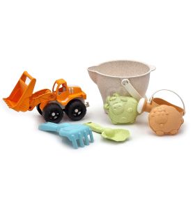 WOOPIE GREEN Zestaw do Piasku w Wiaderku 7 el. BIODEGRADOWALNY ORGANICZNY MATERIAŁ