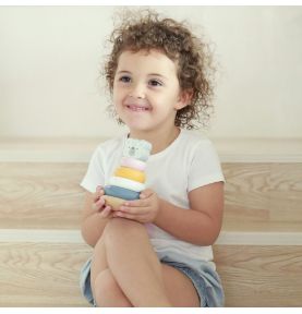 Viga PolarB Drewniana Piramidka edukacyjna - Miś Polarny