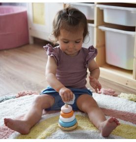 Viga PolarB Drewniana Piramidka edukacyjna - Miś Polarny