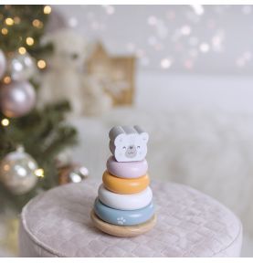 Viga PolarB Drewniana Piramidka edukacyjna - Miś Polarny