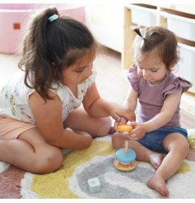 Viga PolarB Drewniana Piramidka edukacyjna - Miś Polarny