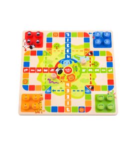 TOOKY TOY Gry Planszowe  Logiczne 2w1 Ludo Chińczyk + Uwolnij Zwierzątka