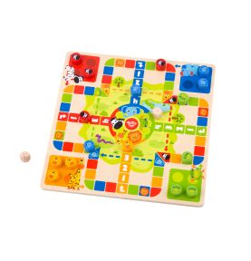 TOOKY TOY Gry Planszowe  Logiczne 2w1 Ludo Chińczyk + Uwolnij Zwierzątka
