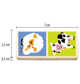 Drewniana gra Domino Farma Viga Toys 28 elementów