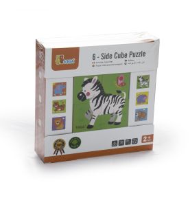 Viga Drewniana układanka Zoo Puzzle  4 klocki