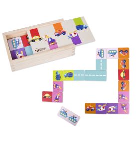 CLASSIC WORLD Domino dla Dzieci Układanka Gra Transport