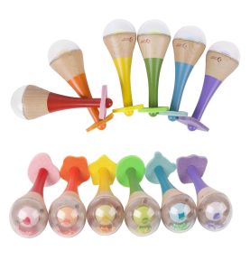 Drewniany Instrument Tęczowy Marakas Classic World