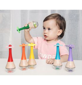 Drewniany Instrument Tęczowy Marakas Classic World