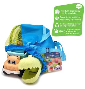 WOOPIE GREEN Zestaw do Piasku z Wiaderkiem i Łopatką Krokodyl 10 el. BIODEGRADOWALNY ORGANICZNY MATERIAŁ
