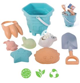 WOOPIE GREEN Zestaw do Piasku w Wiaderku 8 el. BIODEGRADOWALNY ORGANICZNY MATERIAŁ