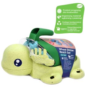 WOOPIE GREEN  Zestaw 2w1 do Piasku i Wanny Żółwik Zielony 8 el. BIODEGRADOWALNY ORGANICZNY MATERIAŁ