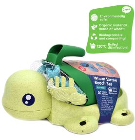 WOOPIE GREEN  Zestaw 2w1 do Piasku i Wanny Żółwik Zielony 8 el. BIODEGRADOWALNY ORGANICZNY MATERIAŁ
