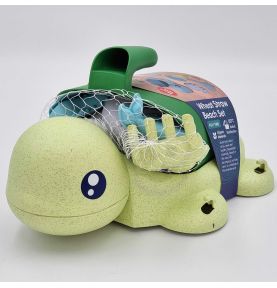 WOOPIE GREEN  Zestaw 2w1 do Piasku i Wanny Żółwik Zielony 8 el. BIODEGRADOWALNY ORGANICZNY MATERIAŁ