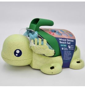 WOOPIE GREEN  Zestaw 2w1 do Piasku i Wanny Żółwik Zielony 8 el. BIODEGRADOWALNY ORGANICZNY MATERIAŁ