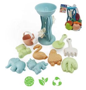 WOOPIE GREEN Zestaw do Piasku z Kołowrotkiem i Konewką 10 el. BIODEGRADOWALNY ORGANICZNY MATERIAŁ