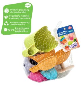 WOOPIE GREEN Zestaw do Piasku z Pazurami 7 el. BIODEGRADOWALNY ORGANICZNY MATERIAŁ