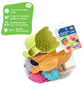 WOOPIE GREEN Zestaw do Piasku z Pazurami 7 el. BIODEGRADOWALNY ORGANICZNY MATERIAŁ