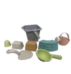 WOOPIE GREEN Zestaw do Piasku w Wiaderku Wieża 8 el. BIODEGRADOWALNY ORGANICZNY MATERIAŁ
