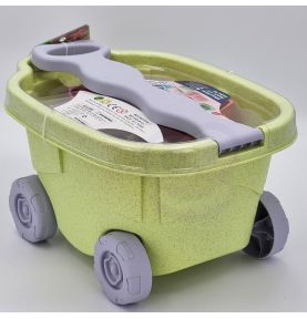 WOOPIE GREEN Zestaw do Piasku z Wózkiem 13 el. BIODEGRADOWALNY ORGANICZNY MATERIAŁ