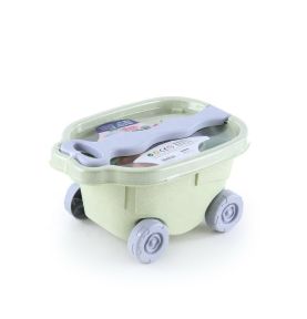 WOOPIE GREEN Zestaw do Piasku z Wózkiem 13 el. BIODEGRADOWALNY ORGANICZNY MATERIAŁ