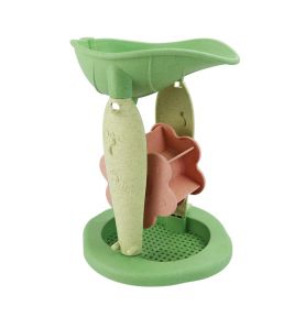 WOOPIE GREEN Zestaw do Piasku w Wiaderku z Kołowrotkiem 9 el. BIODEGRADOWALNY ORGANICZNY MATERIAŁ