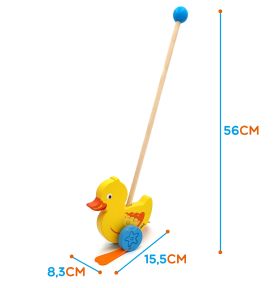 Viga Toys Drewniany Pchacz Kaczuszka