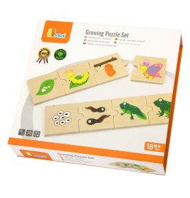 Drewniane Puzzle Rosnące zwierzątka i rośliny Viga Toys