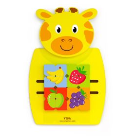 Drewniana Sensoryczna Tablica manipulacyjna Żyrafa Viga Toys