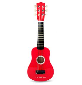 Viga Drewniana gitara dla dzieci Czerwona 21 cali 6 strun